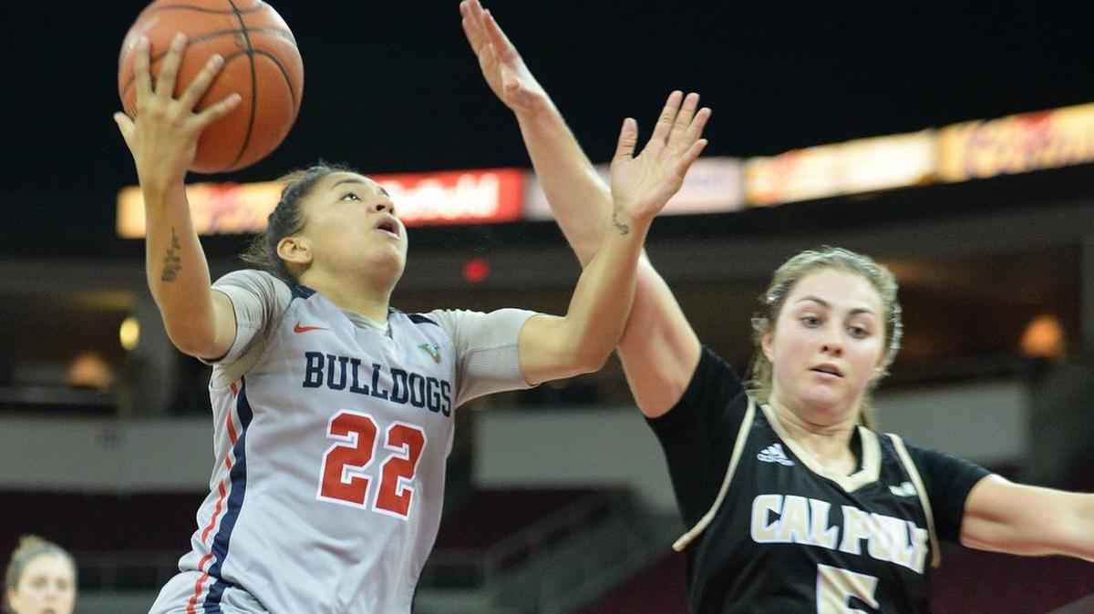 Fresno State’s Aly Gamez, left in action last month, led the Bulldogs with 16 points Thursday in a loss at No. 17 Arizona State.