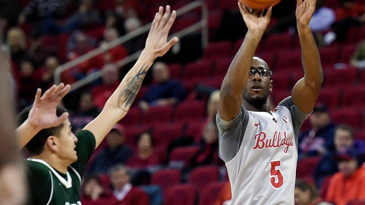 Fresno State guard Jahmel Taylor (5) is ranked fifth in the Mountain West Conference in 3-point field-goal percentage, hitting 43.9 percent of his shots. The Bulldogs take on UNLV at the Save Mart Center on Tuesday, Jan. 23, 2018. The Rebels are third in the league in 3-point defense.