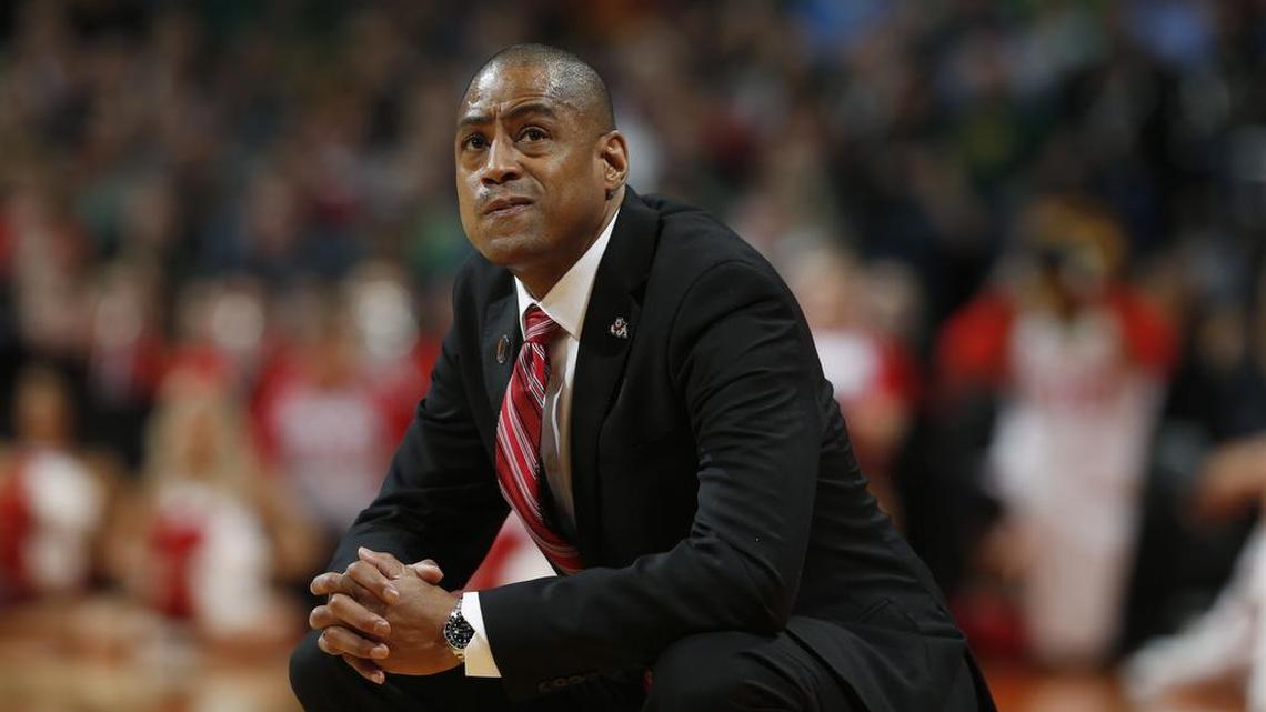 Fresno State head coach Rodney Terry looks on as time runs out against Utah in the second half of a first-round men's college basketball game Thursday, March 17, 2016, in the NCAA Tournament in Denver. Utah won 80-69. Terry finalized on Wednesday finalized a five-year contract extension with Fresno State.