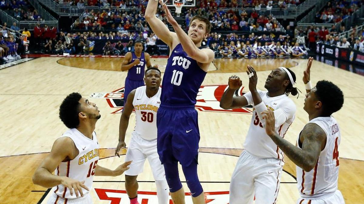 TCU forward Vladimir Brodziansky (10) will lead the Horned Frogs into a matchup against Fresno State in the first-round of the NIT on Wednesday, March 15, 2017. The 6-foot-11 junior, who is averaging 13.8 points per game, will be tough to guard, predicts Bulldogs coach Rodney Terry: “Brodzianski, you can’t let him get deep post because he’ll destroy you if he gets to the deep post. He’s a really good player in there.”