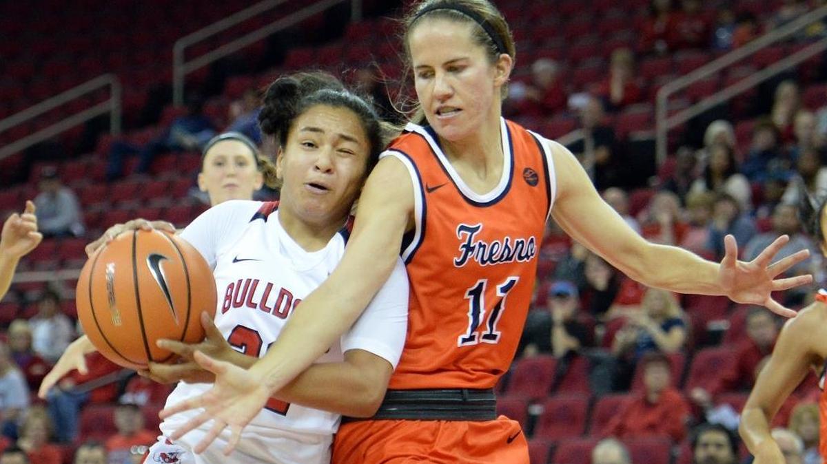Fresno State’s Aly Gamez, in action earlier this season against Fresno Pacific, scored 15 points Monday night, Jan. 29 to lead the Bulldogs past Air Force.