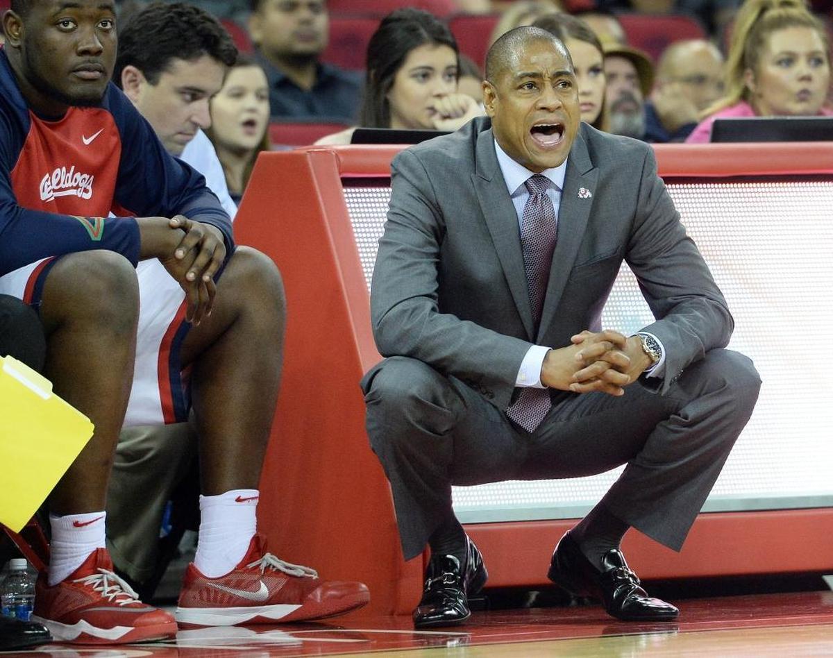 Fresno State coach Rodney Terry and the Bulldogs played their way into a first-half hole and could not climb out of it in an 83-75 loss at Arkansas on Friday, Nov. 17, 2017. The Bulldogs hit only 9 of 29 shots in the first half and had 10 turnovers, trailing 39-25 at halfttime.