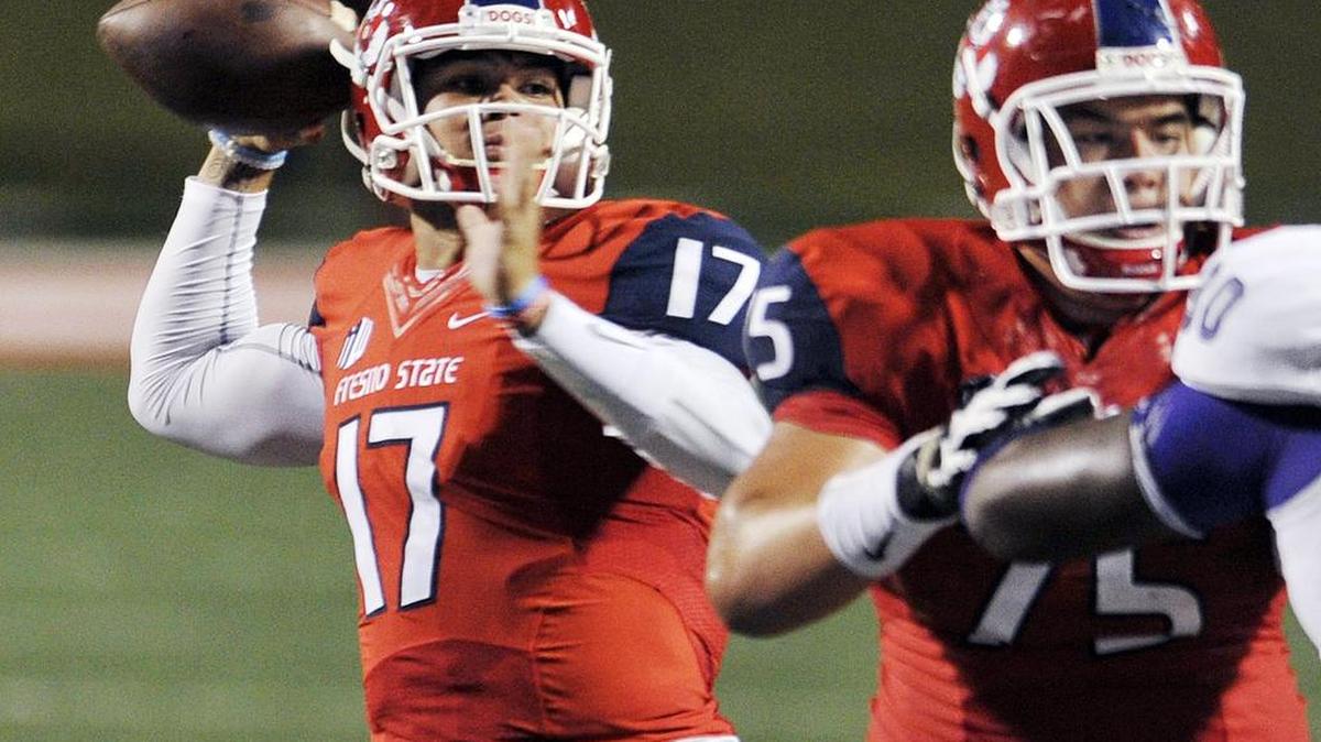Fresno State quarterback Zack Greenlee played in seven games with five starts for the Bulldogs in 2015.