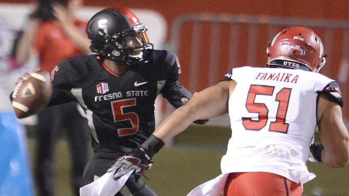Fresno State and quarterback Chason Virgil, left, will be on national TV seven times in 2016 – and possibly more – after the Mountain West finalized the remained of the conference’s national TV package on Friday, April 29, 2016.