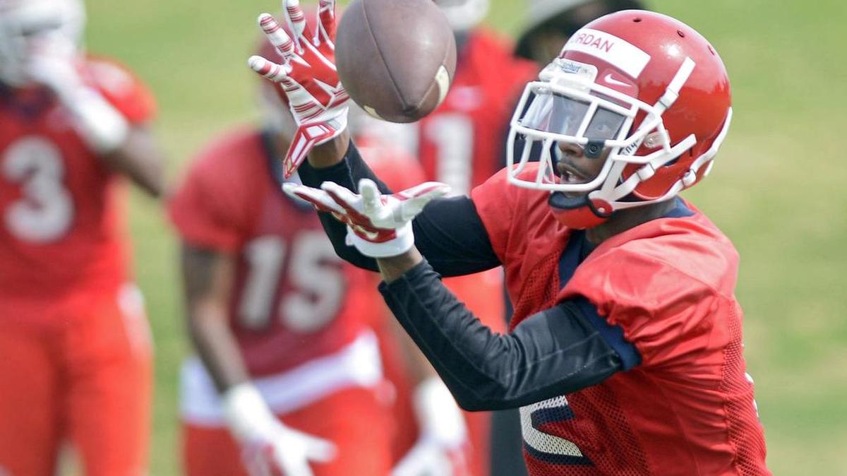 
Redshirt freshman wide receiver Jamire Jordan is part of an untested Fresno State receiving corps that will get game-tested immediately this season.
