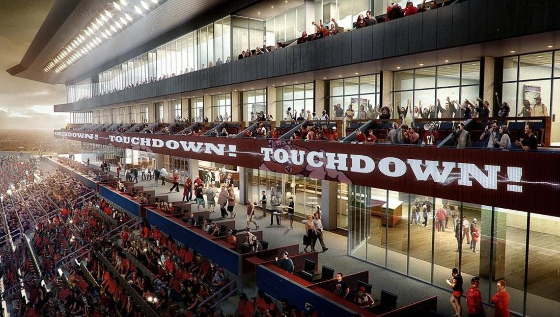 Fresno State’s plans for a renovation of Bulldog Stadium was to include a stadium club, suites and a new press box on the west side. In 2018, the university shelved those plans to focus on other facilities upgrades.
