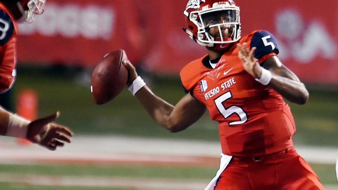 Fresno State quarterback Chason Virgil passes against Incarnate Word in the Bulldogs' season home opener Saturday, Sept. 2, 2017, in Fresno. Virgil and the Bulldogs take on No. 6 Washington on Saturday in Seattle, playing a Top 10 opponent for a second week in a row.