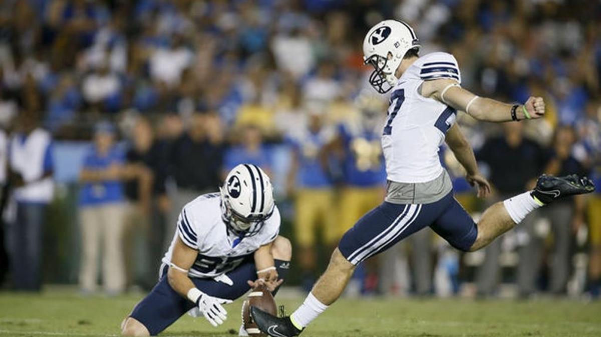 Brigham Young kicker Trevor Samson (Clovis West/Fresno City) has converted 12 of 14 field goals in each of the past two seasons to rank No. 1 on the Cougars’ career accuracy list.