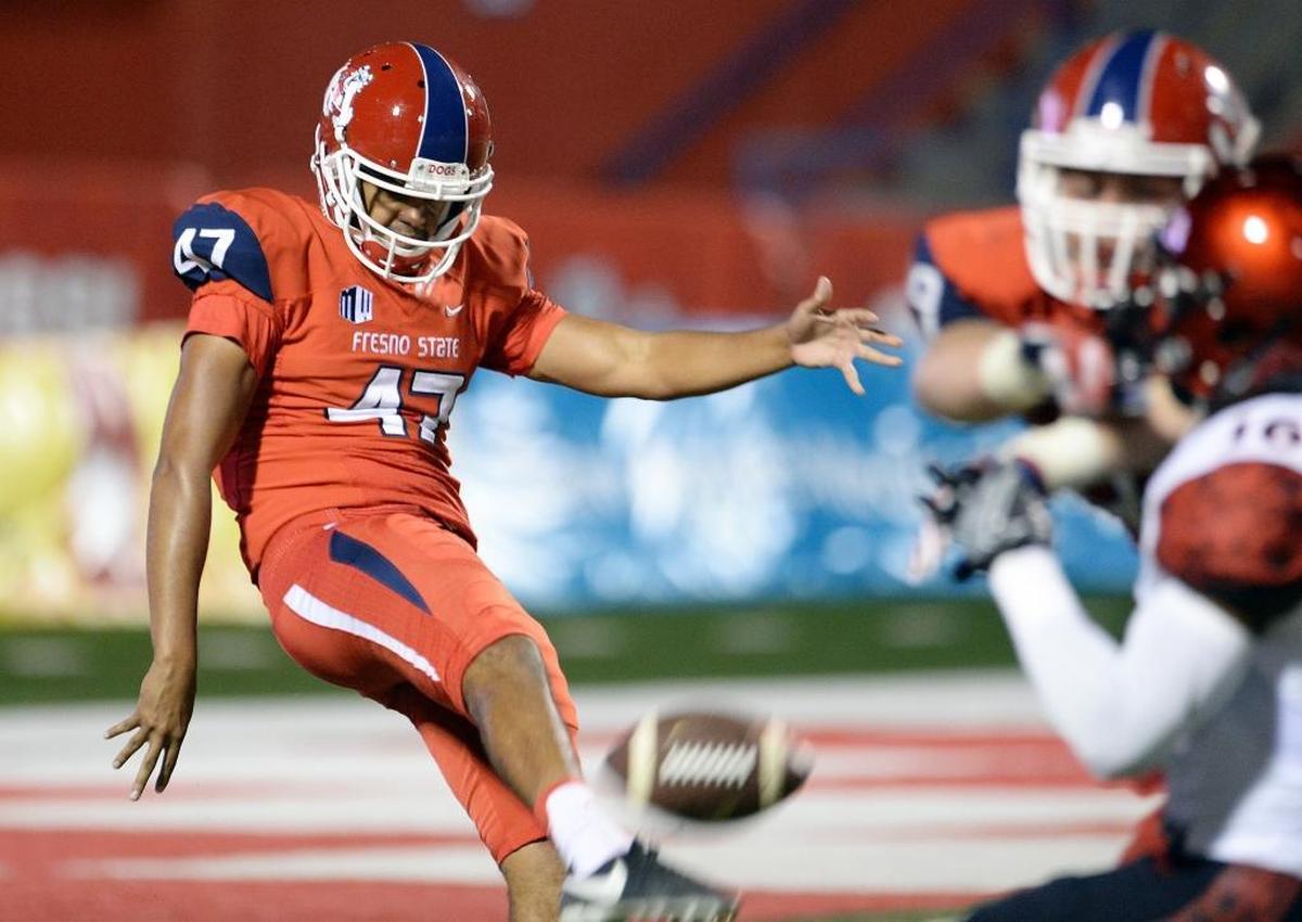 Fresno State punter Blake Cusick has dropped 24 punts this season inside an opponent’s 20-yard line, tied for second in the nation. The Bulldogs’ punter is a semifinalist for the Ray Guy Award..