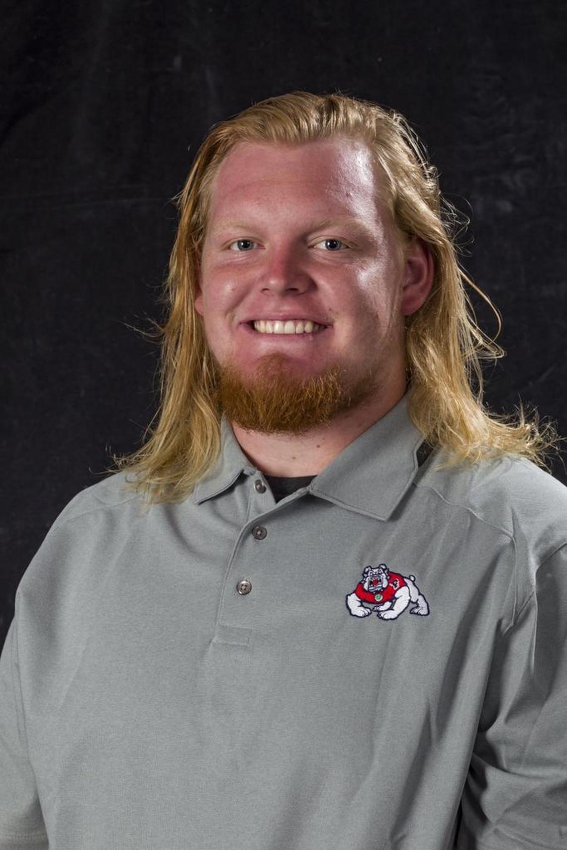 Fresno State center Aaron Mitchell leads a line that is ranked third in the nation in tackles for loss allowed.