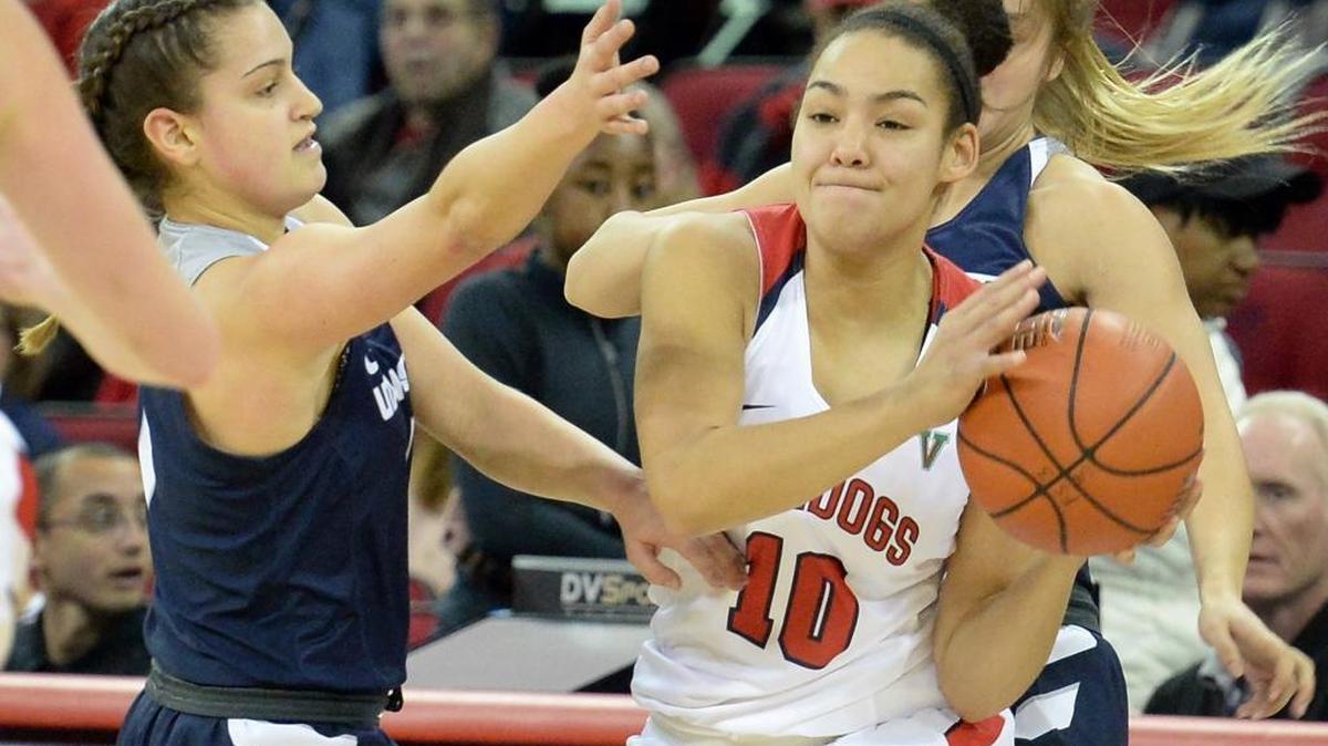 Fresno State point guard Candice White, right, and the Bulldogs hope to rebound from a tough home loss when they visit Air Force for a Mountain West Conference game on Wednesday.