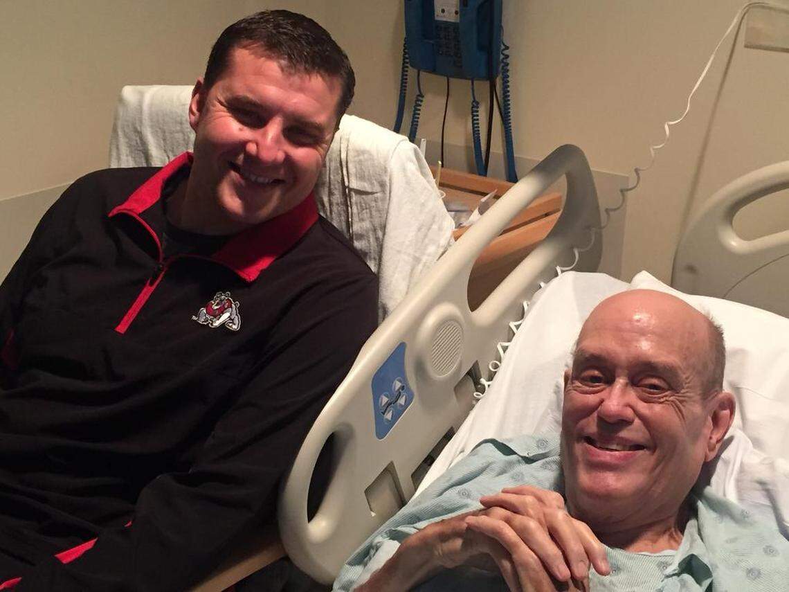 Paul Loeffler, the voice of Fresno State sports, donated a kidney to friend Michael Alexander back in January. Loeffler's decision was supported by his family and inspired by his father, who received a kidney transplant 28 years ago.
