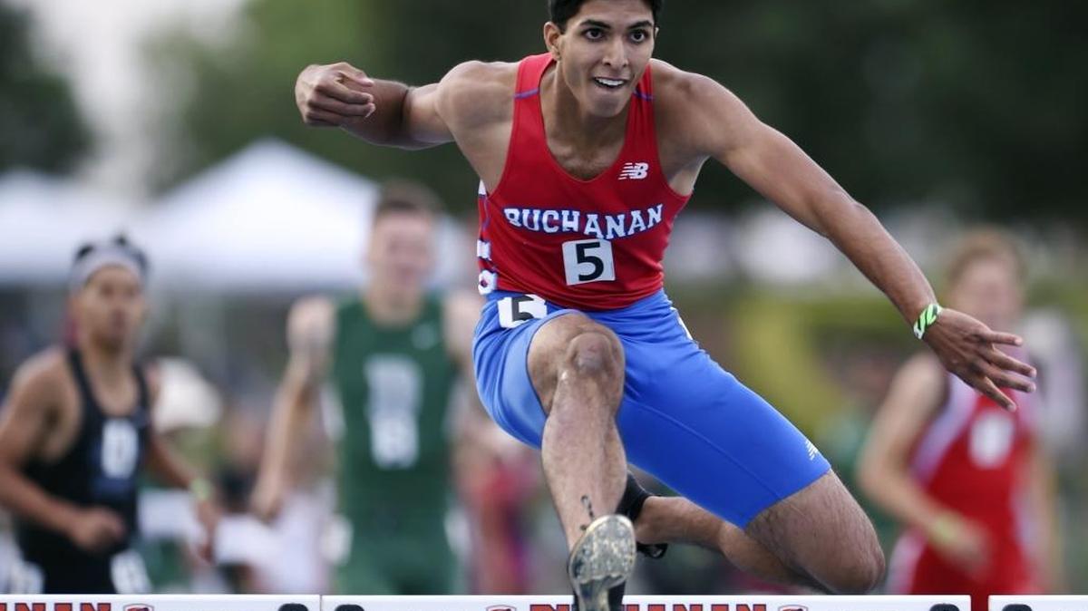 Buchanan’s Paramveer Chohan holds the Central Section record (37.05) in 300 intermediate hurdles.