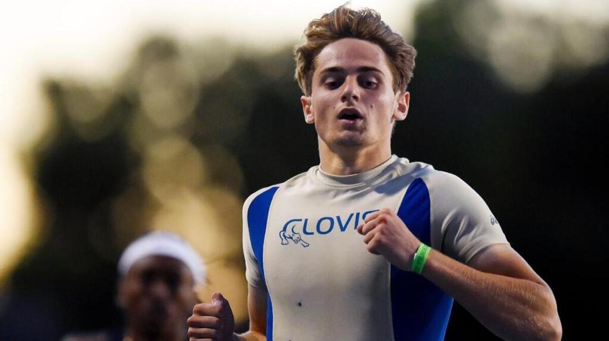 Clovis High's Jae Woods places fourth in the Boys 300m Hurdles on the final day of the CIF State Track and Field Championships Saturday, June 1, 2018 in Clovis.