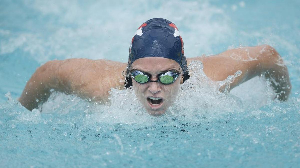 Mallory Korenwinder of Tulare Western added another prep career highlight, winning the 100 breastroke in a Central Section record 1:01.14, and the 100 butterfly at the 2016 Division II swimming championships.