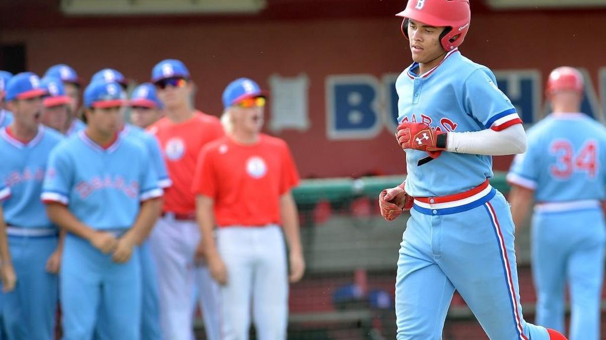 Buchanan’s Jamal O’Guinn rounds the bases after hitting a three-run home run in the second inning against Bullard in the semifinals of the Central Section Division I baseball playoffs on Tuesday, May 24, 2016, at Buchanan High School in Clovis.