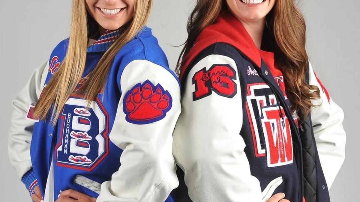 The Bee’s Co-Girls Swimmers of the Year Stephanie Bartel of Buchanan, left, and Mallory Korenwinder of Tulare Western.