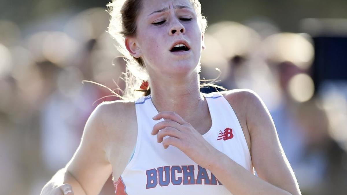 Buchanan High’s Corie Smith, finishing first in the Central Section Division I cross country championship on Nov. 17, 2016, at Woodward Park, will return to the same venue Saturday as a freshman to watch in the CIF State Cross Country Championships.