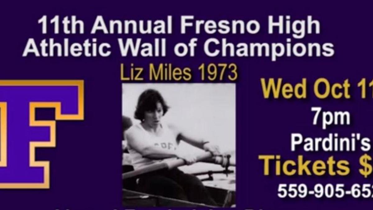 Class of 1973’s Liz Miles is among the inductees at the 11th annual Fresno High Athletic Wall of Champions dinner at 7 p.m. Wednesday, Oct. 11, at Pardini’s.