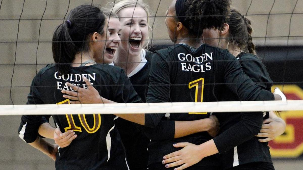 
Micah Hebert (1), Julia Altamirano (10) and the Clovis West volleyball team scored a key victory for Central Section playoff seeding purposes with a 18-25, 17-25, 25-17, 25-15, 15-9 victory against Liberty-Bakersfield on Sept. 22. 
