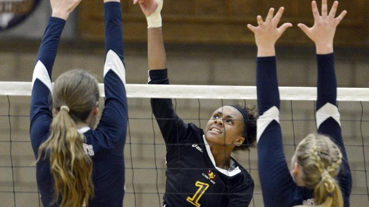 Clovis West and Micah Hebert, center, have won seven straight heading into a showdown against Central on Tuesday for at least a share of first place in the Tri-River Athletic Conference girls volleyball race.