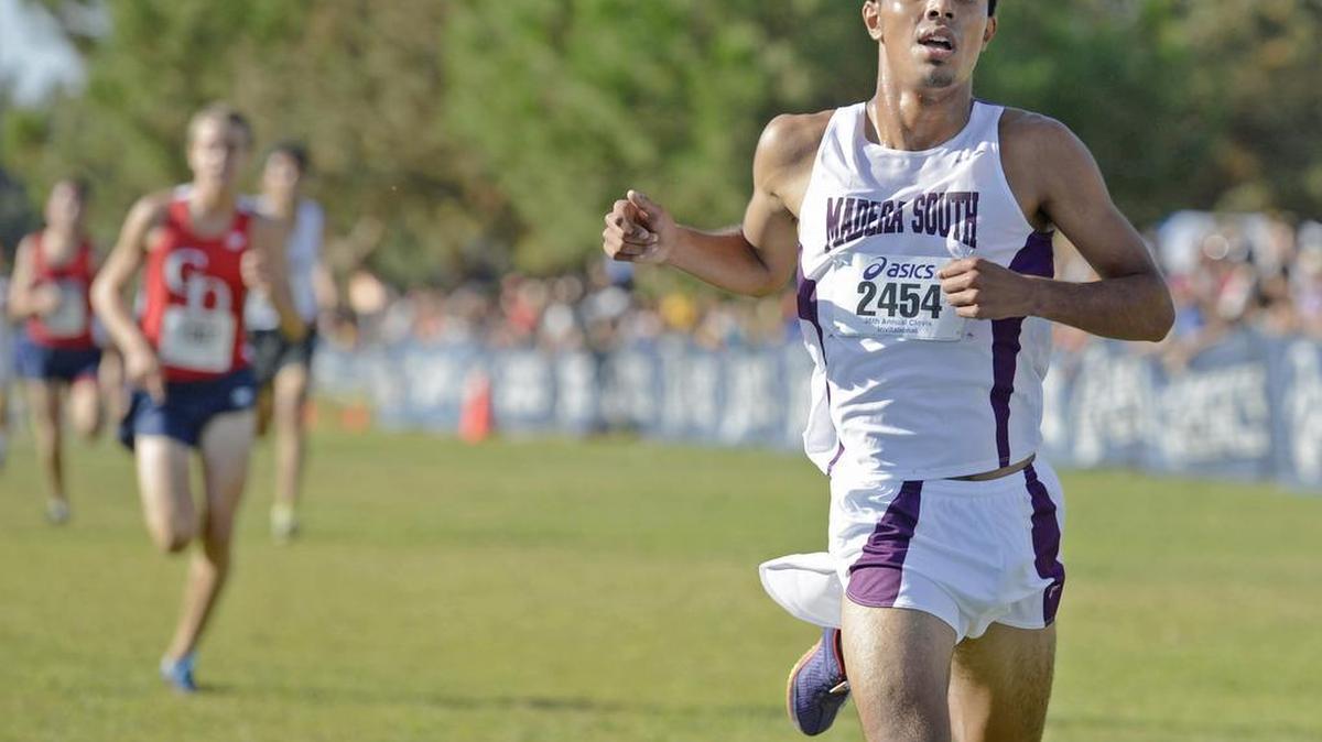 
Eduardo Herrera, a three-time Bee cross country All-Star, including boys Runner of the Year in 2013, returns as a senior for the Central Section’s top-ranked Madera South. 
