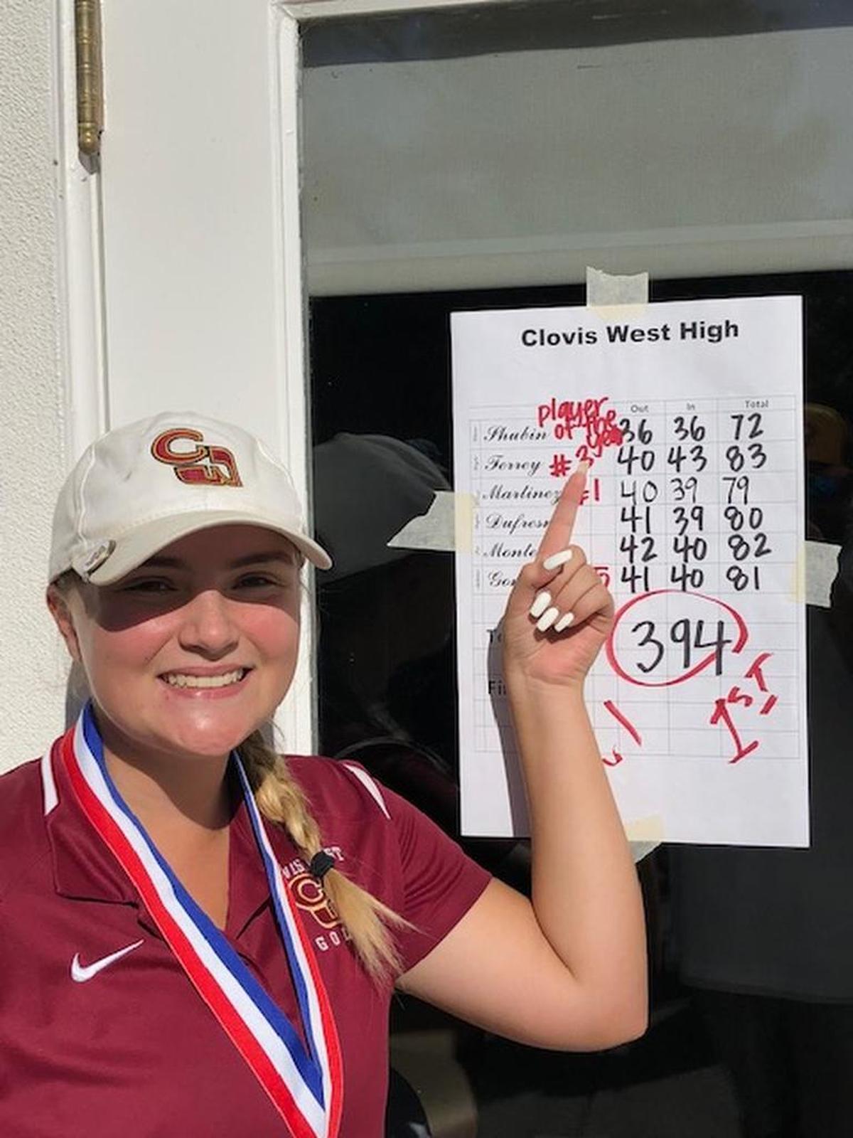 Clovis West’s Claire Shubin is this year’s Tri-River Athletic Conference player of the year.