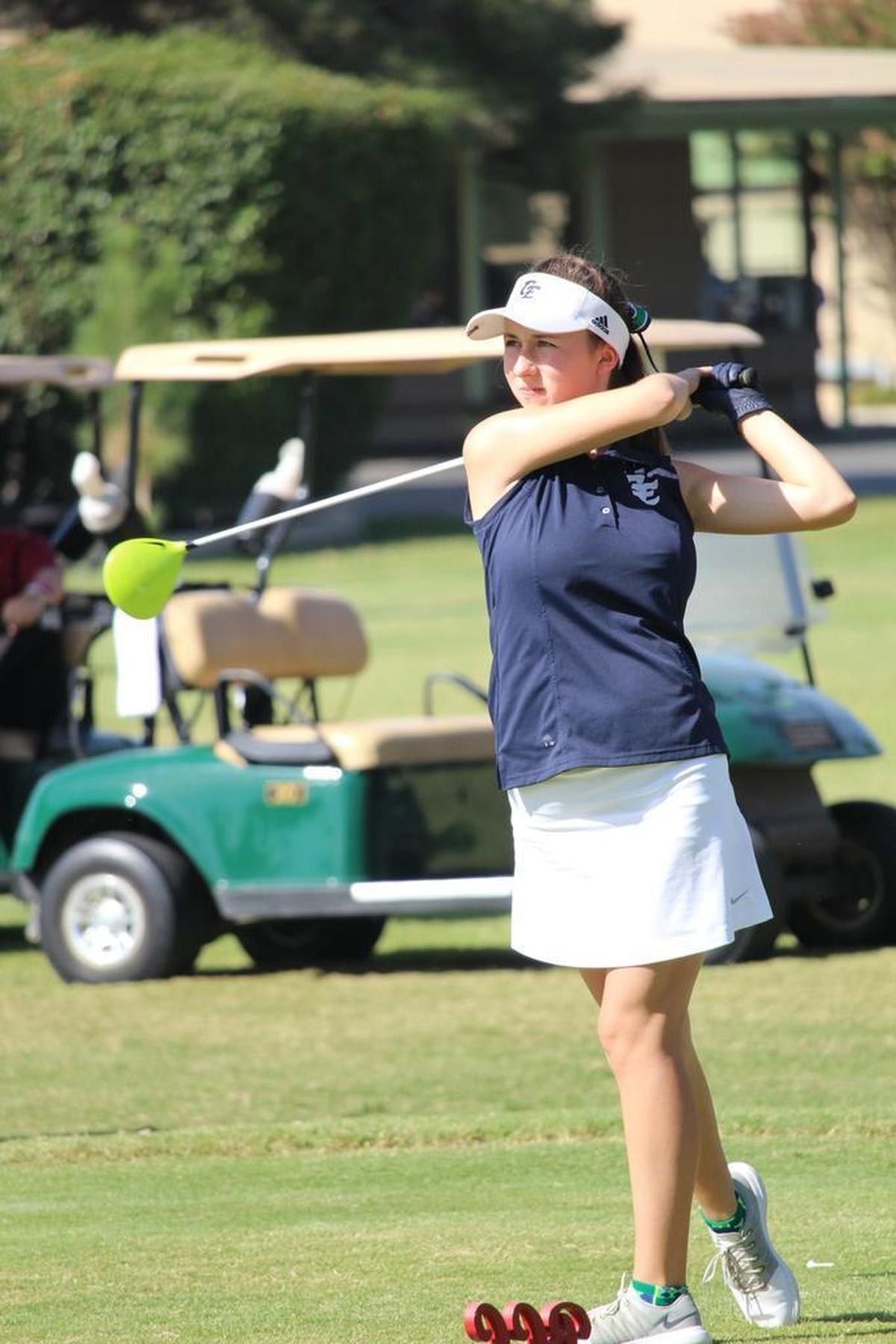 Clovis East High’s Morgan Polley is the 2017 All-Tri-River Athletic Conference Player of the Year in girls golf.