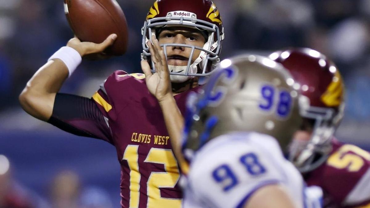Clovis West junior quarterback Adrian Martinez announced his decision to commit to Cal on Sunday.