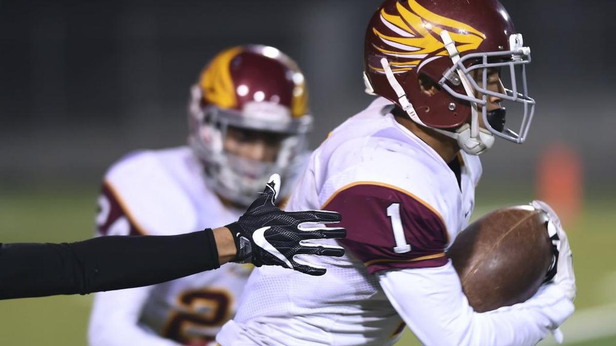 Clovis West running back Rodney Wright, shown here in an archive photo from last season, scored on a 75-yard run for the game’s first touchdown, and the third-ranked Golden Eagles defeated Bullard 37-13 in nonleague play.
