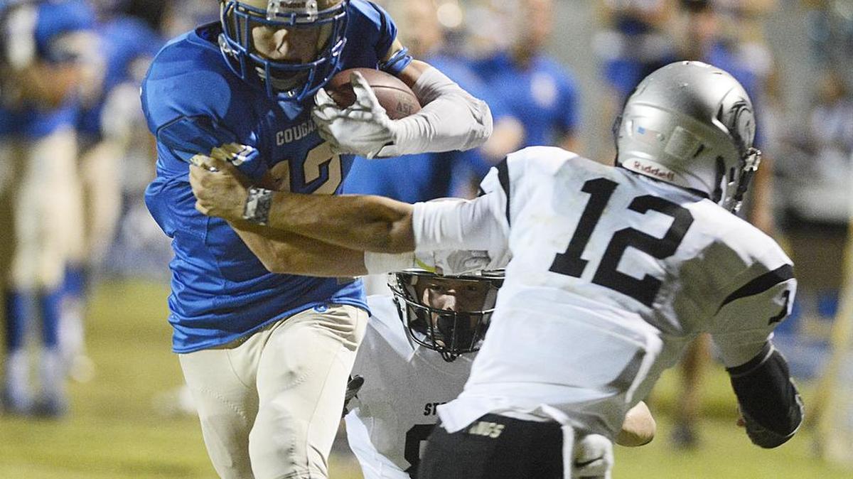 
Clovis senior Coltin Velasquez caught two touchdown passes, increasing his season total to eight, and returned a punt 56 yards for a score early in the fourth quarter, helping rally the top-ranked Cougars past Stockdale 49-42.
