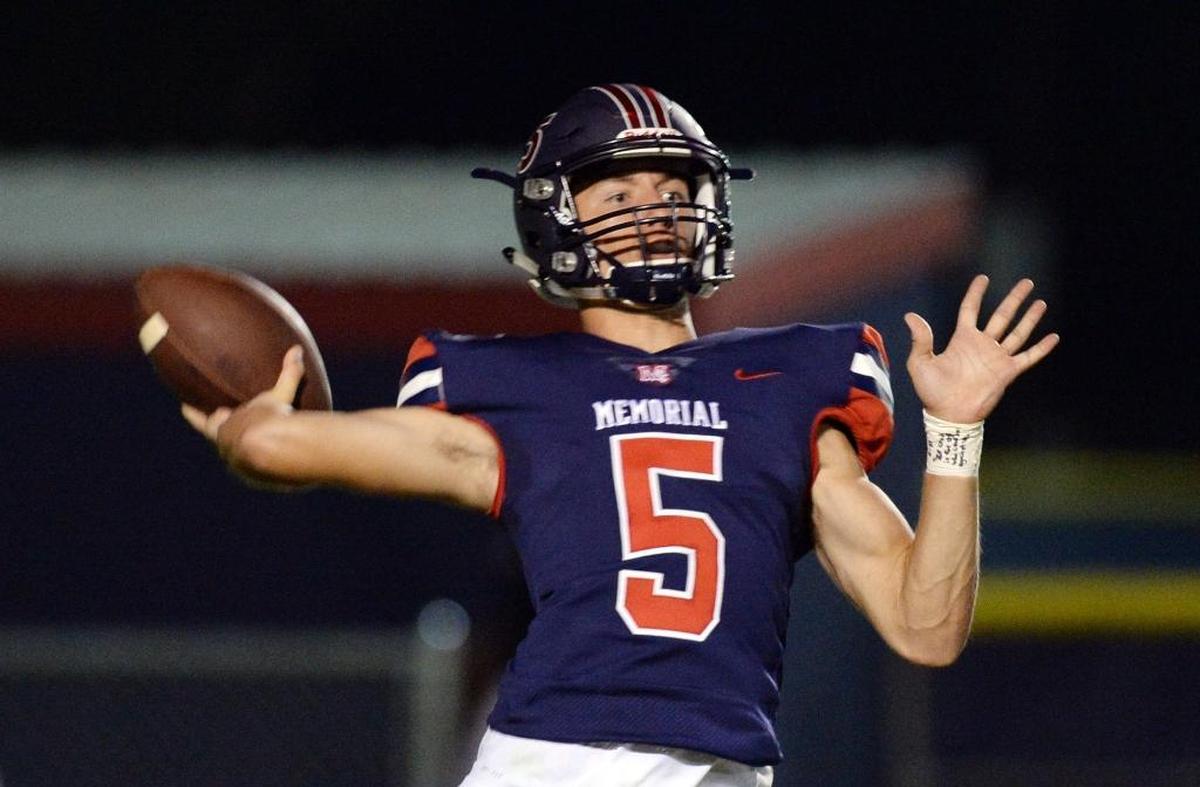 Memorial quarterback Alec Trujillo has 1,304 passing yards and 17 touchdowns against four interceptions for the season.