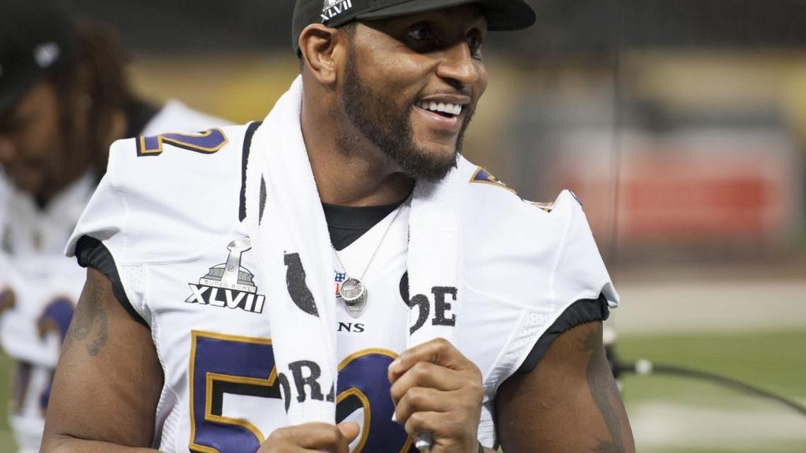 Ex-Baltimore Ravens running back Ray Lewis met with Buchanan High running back Kendall Milton at the IMG Academy in Florida on Saturday, June 10, 2017.