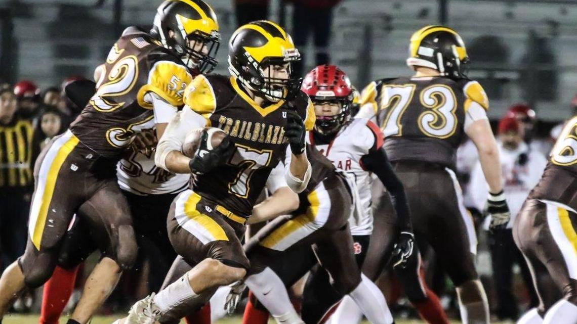 Gonzalo Rodriguez scored three touchdowns in a 41-21 victory over Big Bear in the CIF Division 5-AA Southern Regional on Dec. 8. Golden West is home again Saturday for the state championship game against McClymonds-Oakland.