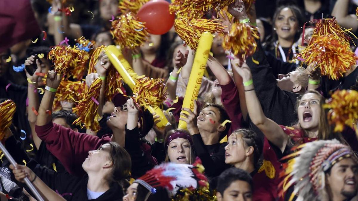 Tulare Union High students had plenty to celebrate during Friday’s Victory Bell game against crosstown rival Tulare Western. The Tribe got six touchdowns from running back Kazmeir Allen and locked up the win – staying undefeated throughout the regular season and capturing the East Yosemite League title.
