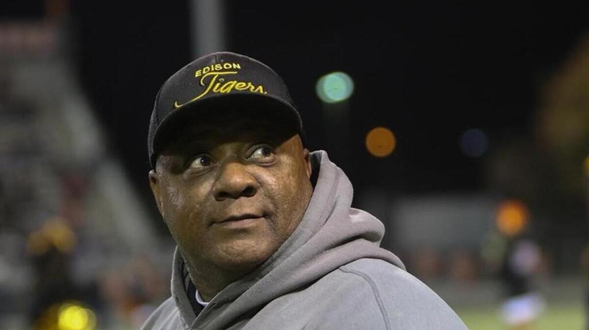 A photo of Edison High School football coach Tony Perry posted Saturday on the Buchanan Bears Football Facebook page. Perry died Saturday, Nov. 11, 2017.
