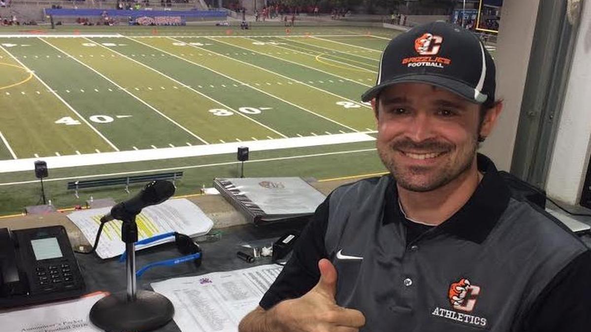 Robert Alexander “Ace” Landucci is the voice of Central High football and a 2005 graduate of the school. He had surgery for a benign brain tumor three weeks ago and hasn’t missed a home game. He’ll call the Grizzlies’ showdown Friday night against Clovis in a duel of The Fresno Bee’s Nos. 1-2 ranked teams at Koligian Stadium.
