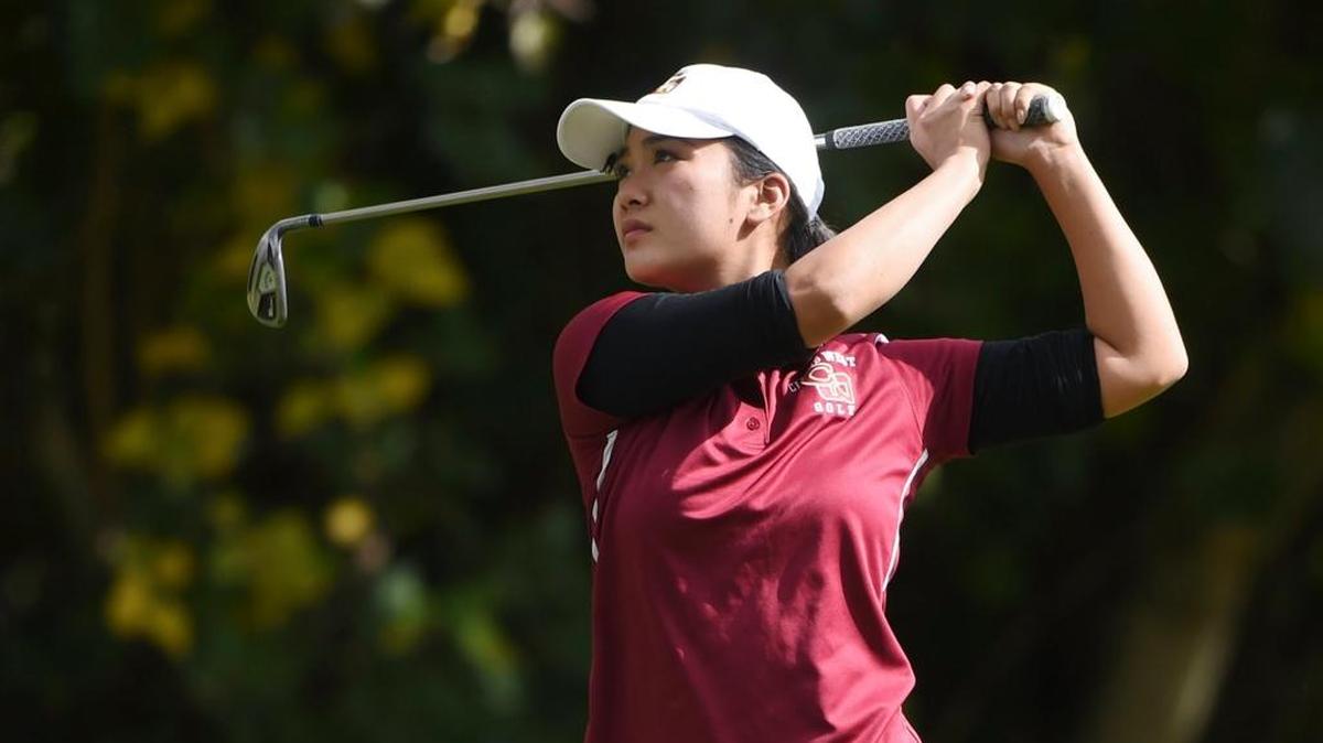 Clovis West’s Madison Nii, seen in 2016, and teammate Taylor Dufresne led the Golden Eagles to the team championship in the Central Section girls golf tournament at River Island Country Club in Porterville on Monday.