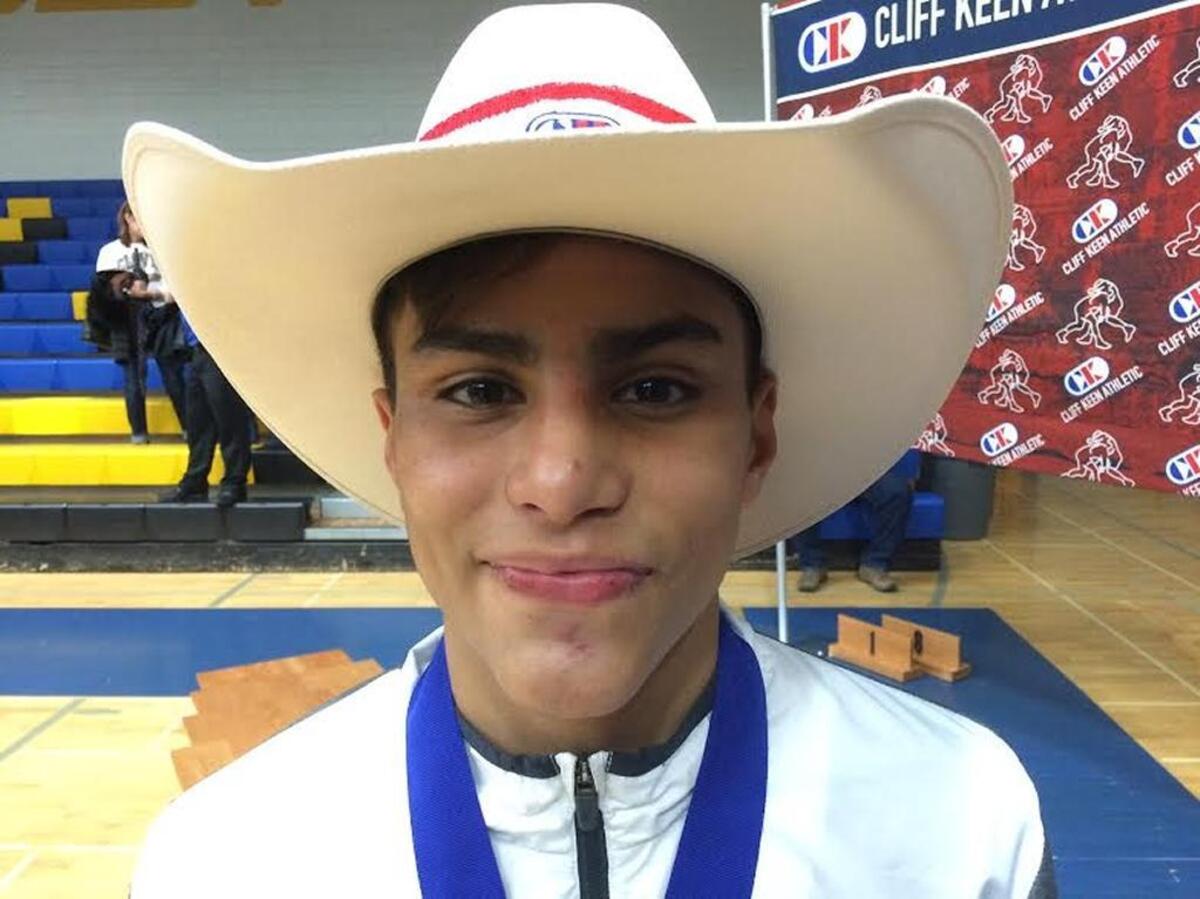 Buchanan’s Matthew Olguin topped St. John Bosco-Bellflower’s Jesse Vasquez 7-1 in the 113-pound final at the Doc Buchanan Invitational wrestling tournament.