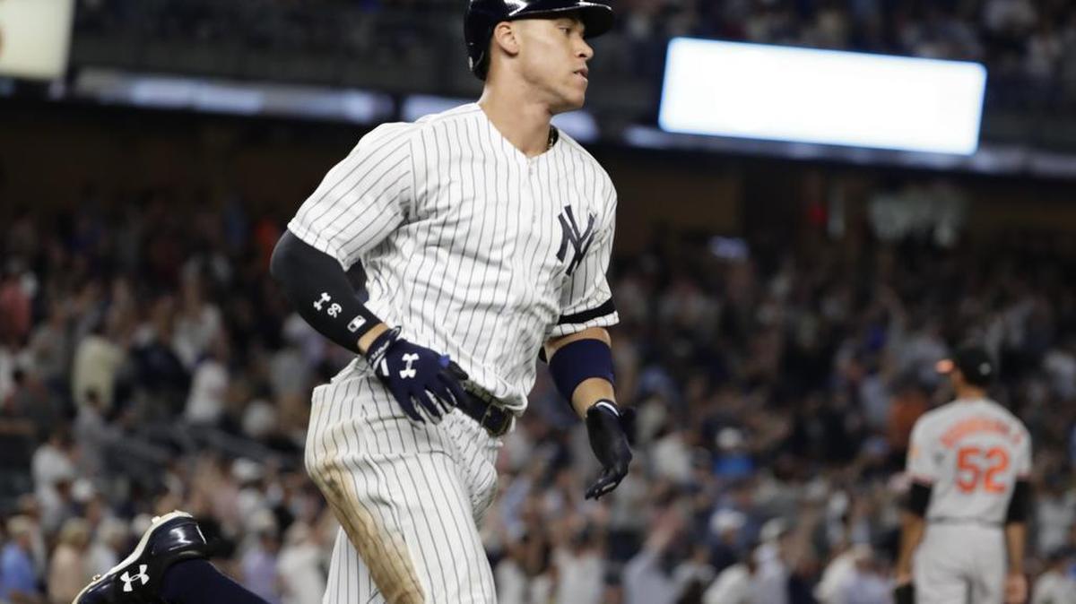 New York Yankees rookie star Aaron Judge smashed two home runs and amassed six RBIs in a 13-5 win against the Baltimore Orioles on Thursday. Judge has 43 home runs on the season, with 10 coming against Baltimore. His domination of the Orioles prompted a change on the team’s Wikipedia page for a stretch Thursday night.
