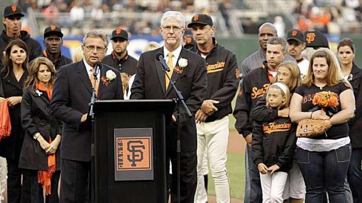 The San Francisco Giants signed broadcasters Duane Kuiper, left, and Mike Krukow, right, to multiyear extensions Friday, March 31, 2017.