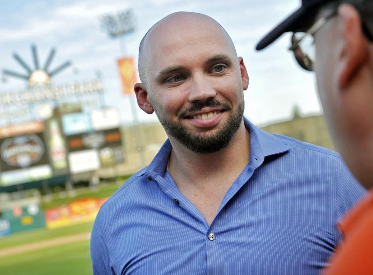 Fresno Grizzlies President Derek Franks is shown on the field at Chukchansi Park in October 2015.