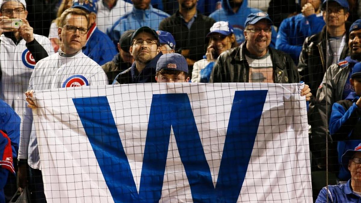 The Cubs and their fans raised the “W” flag on Saturday night, and it was a big “W.” The 5-0 win over Los Angeles landed them in the World Series for the first time since 1945.