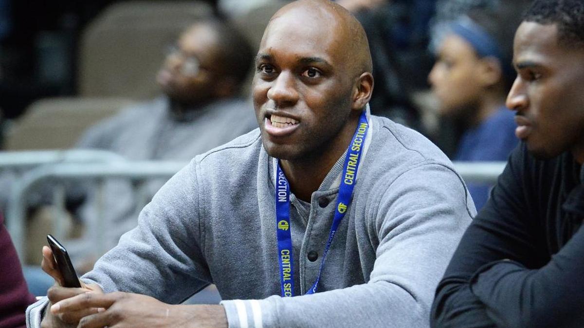 New Orleans Pelicans basketball player and former San Joaquin Memorial star Quincy Pondexter watches the action at the Division II boys basketball championship game at Selland Arena on Friday, March 3, 2017.