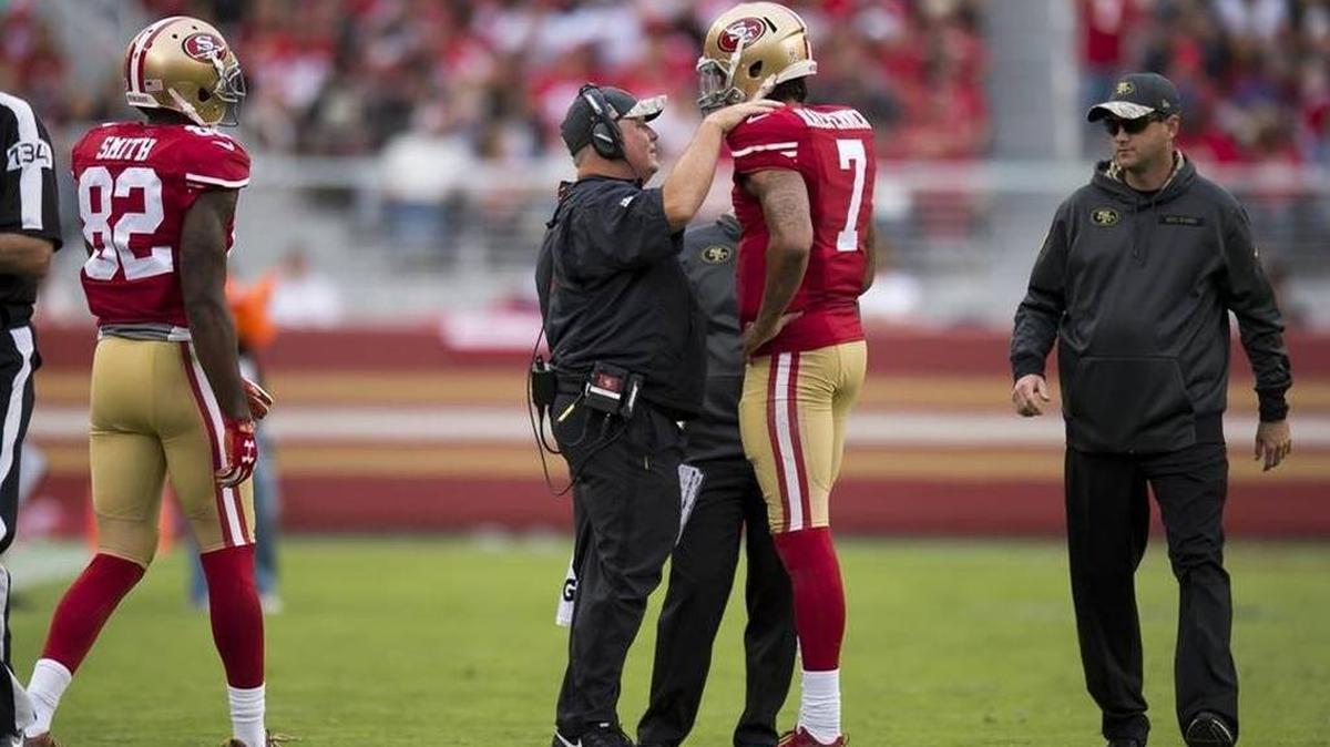 Colin Kaepernick is the only 49ers quarterback signed for next season, but he can opt out of his contract and become a free agent.
