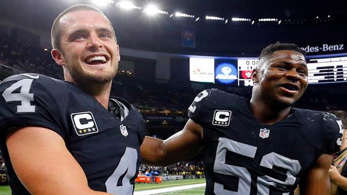Oakland Raiders defensive end Khalil Mack, right, and quarterback Derek Carr were selected in the first and second rounds, respectively, of the 2014 NFL Draft. It signaled a turnaround for the franchise, which after two more losing seasons would finish 12-4 a year ago while making the playoffs for the first time since 2002.