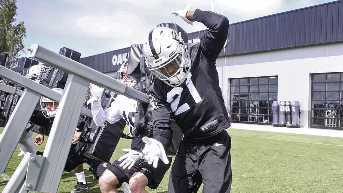 Oakland Raiders cornerback Gareon Conley played in just two games last season before his rookie season was cut short because of shin splints. Conley is a full-go during the Raiders' offseason workout program heading into next week's mandatory mini-camp.