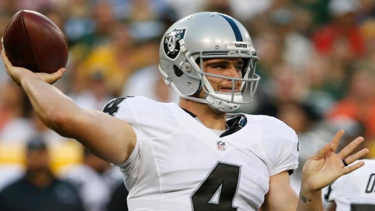 Oakland Raiders quarterback Derek Carr was asked during a news conference what he’d think about throwing to Olympic sprint champion Usain Bolt: “I’d throw it really far. I’d have to throw it really far and really early.”