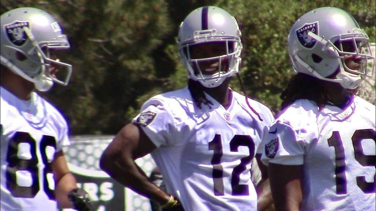 “I’m just going to come in and try to contribute the best way I can,” says new Oakland Raiders wide receiver Martavis Bryant (12).