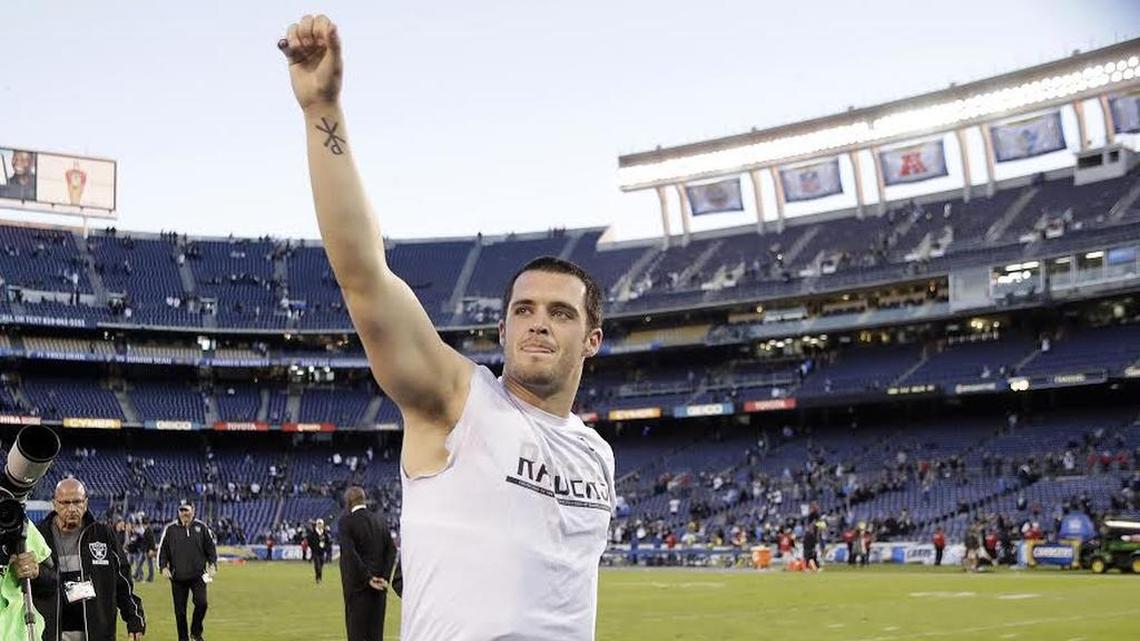 The Las Vegas Raiders released quarterback Derek Carr after nine seasons with the franchise on Tuesday, Feb. 14, 2023.